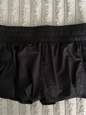 Free People Black Athletic Shorts with Elastic Waistband